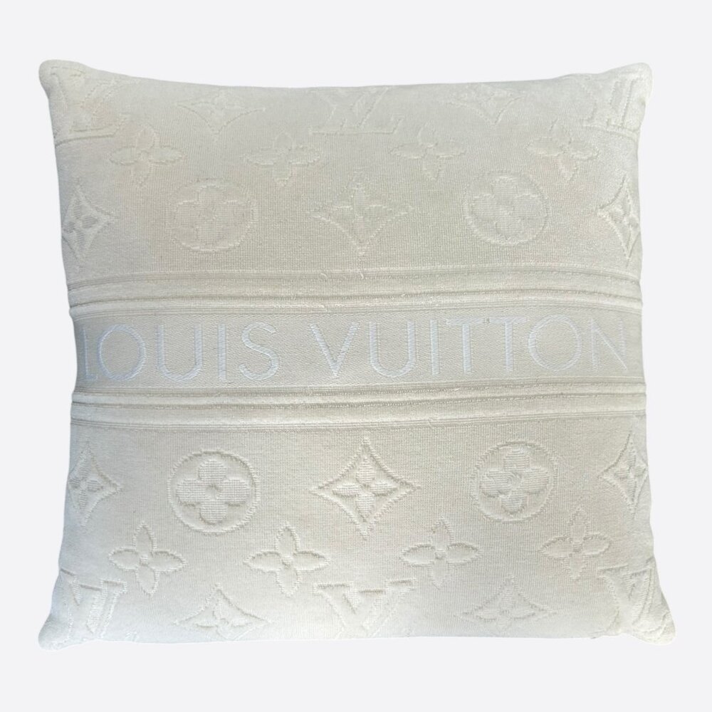 Louis Vuitton Beige Monogram Pillow
